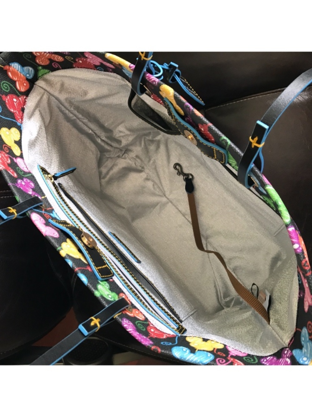 Disney Parks Dooney and Bourke Ballons Tote bag black multicolor - Picture 2 of 4